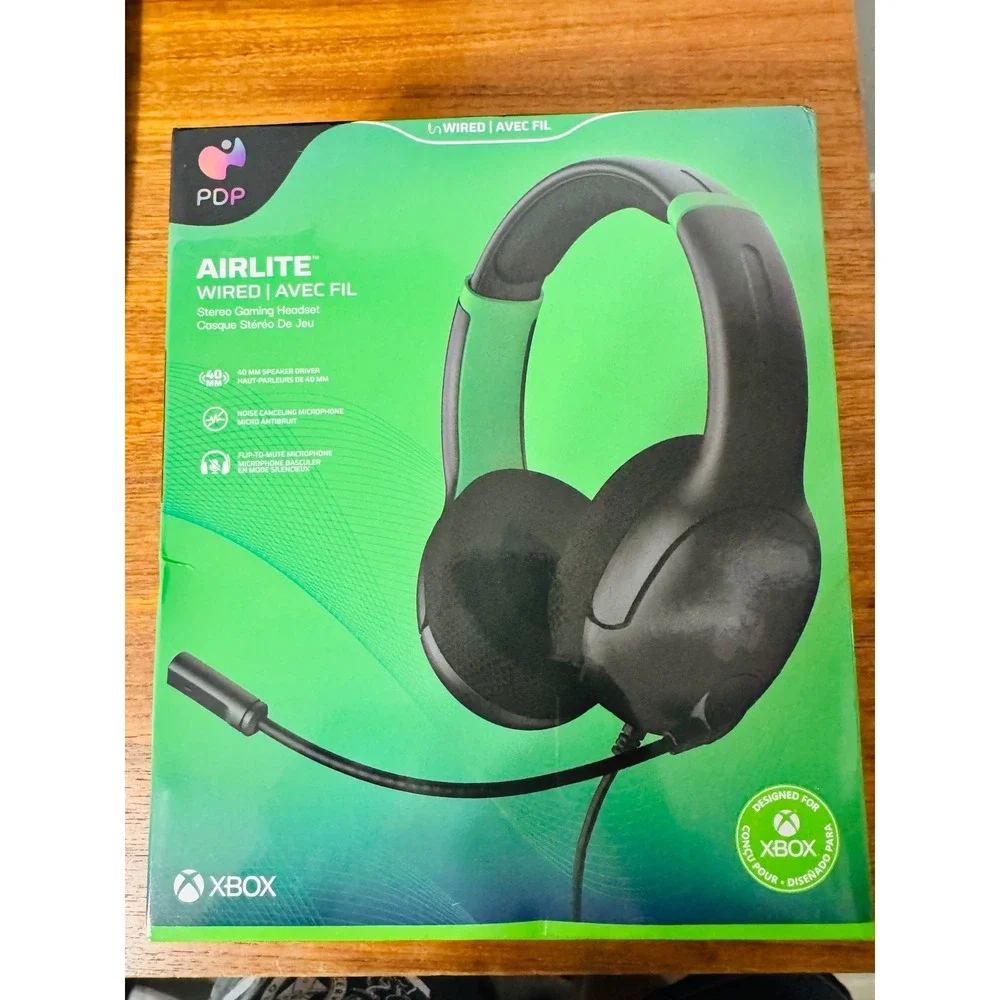 PDP Airlite Wired Stereo Gaming Headset for Xbox Series X|S One PC Green Black